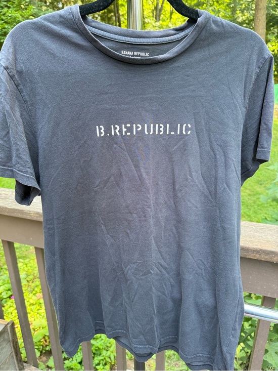 Banana Republic Other - Banana Republic Black Tee with White 'B.REPUBLIC' Stencil